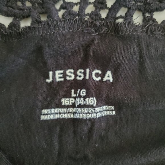 Jessica Black T-Shirt with Lace Detail on Back and Shoulders - Picture 6 of 8